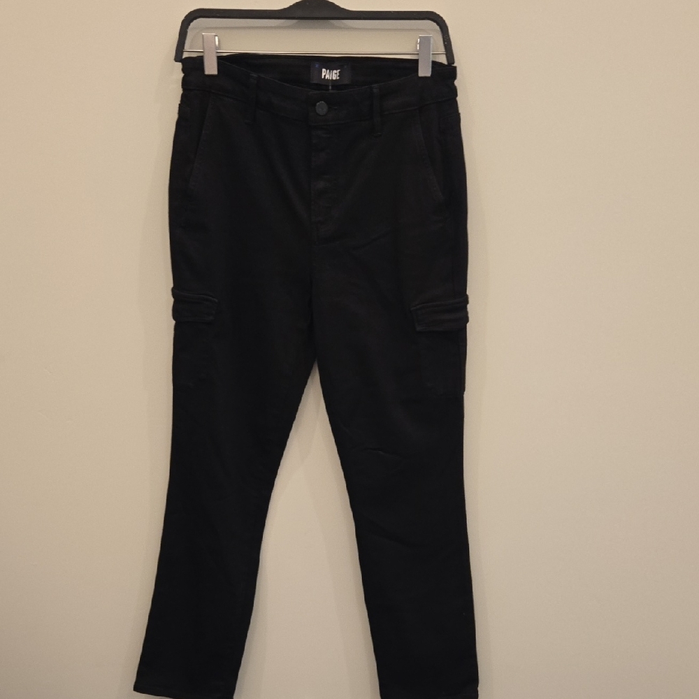 NWT PAIGE Black  Women's Utility Pants Size 28